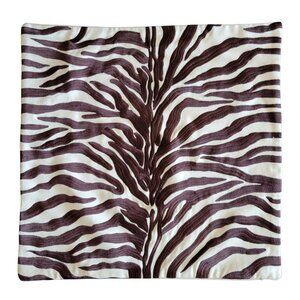 3- Loloi Safari Embroidered Satin Brown Pillow Covers